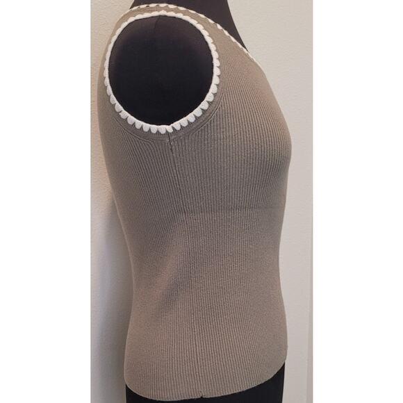 Scotch & Soda Knit Maritime Tank Top Green White Trim EUC XS - Picture 5 of 9